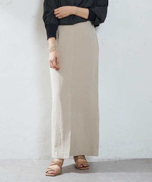 SHENERY（シーナリー）の「リネン混タイトマキシスカート（スカート