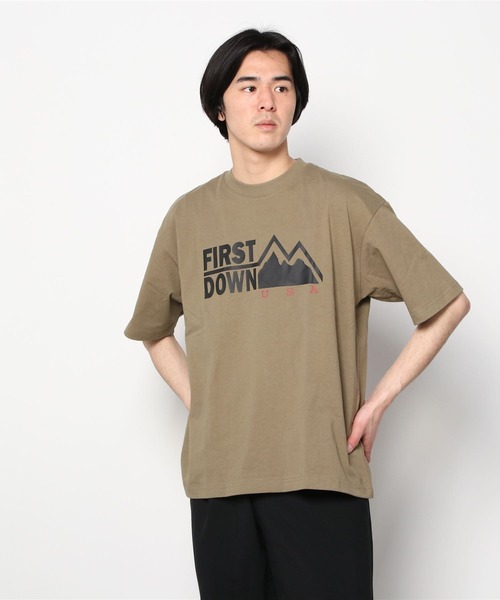 FIRST DOWN（ファーストダウン）の「FD USA ショートスリーブ TEE コットン ジャージ（Tシャツ/カットソー・メンズ・ホワイト/ブラック/ネイビー/レッド/ライトカーキ・S/M/L/XL）」の3枚目の写真