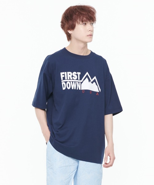FIRST DOWN（ファーストダウン）の「FD USA ショートスリーブ TEE コットン ジャージ（Tシャツ/カットソー・メンズ・ホワイト/ブラック/ネイビー/レッド/ライトカーキ・S/M/L/XL）」の4枚目の写真