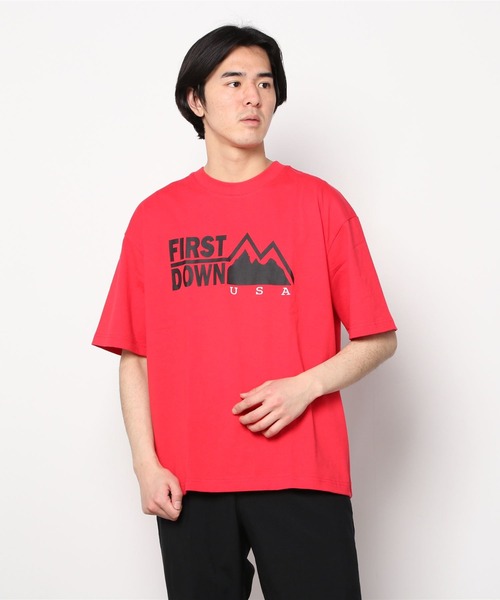 FIRST DOWN（ファーストダウン）の「FD USA ショートスリーブ TEE コットン ジャージ（Tシャツ/カットソー・メンズ・ホワイト/ブラック/ネイビー/レッド/ライトカーキ・S/M/L/XL）」の5枚目の写真