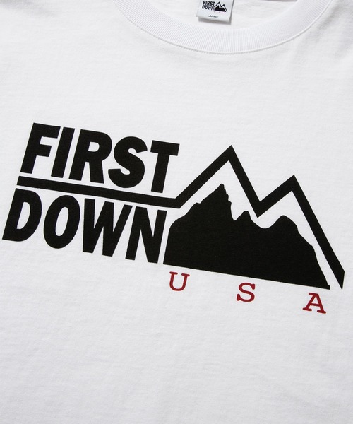 FIRST DOWN（ファーストダウン）の「FD USA ショートスリーブ TEE コットン ジャージ（Tシャツ/カットソー・メンズ・ホワイト/ブラック/ネイビー/レッド/ライトカーキ・S/M/L/XL）」の7枚目の写真