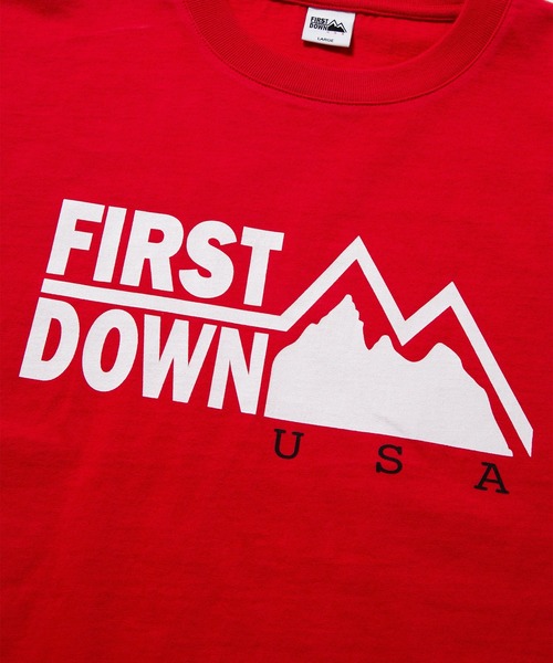 FIRST DOWN（ファーストダウン）の「FD USA ショートスリーブ TEE コットン ジャージ（Tシャツ/カットソー・メンズ・ホワイト/ブラック/ネイビー/レッド/ライトカーキ・S/M/L/XL）」の11枚目の写真