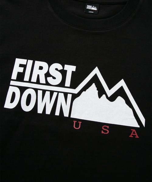 FIRST DOWN（ファーストダウン）の「FD USA ショートスリーブ TEE コットン ジャージ（Tシャツ/カットソー・メンズ・ホワイト/ブラック/ネイビー/レッド/ライトカーキ・S/M/L/XL）」の8枚目の写真