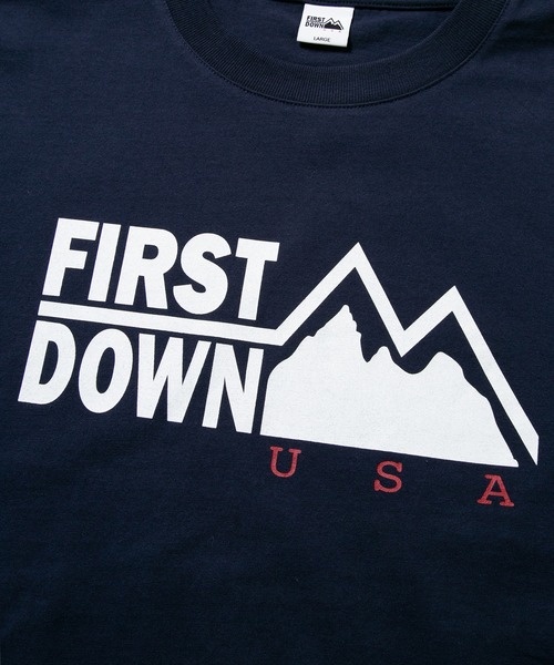 FIRST DOWN（ファーストダウン）の「FD USA ショートスリーブ TEE コットン ジャージ（Tシャツ/カットソー・メンズ・ホワイト/ブラック/ネイビー/レッド/ライトカーキ・S/M/L/XL）」の10枚目の写真
