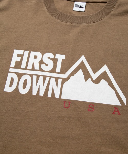 FIRST DOWN（ファーストダウン）の「FD USA ショートスリーブ TEE コットン ジャージ（Tシャツ/カットソー・メンズ・ホワイト/ブラック/ネイビー/レッド/ライトカーキ・S/M/L/XL）」の9枚目の写真
