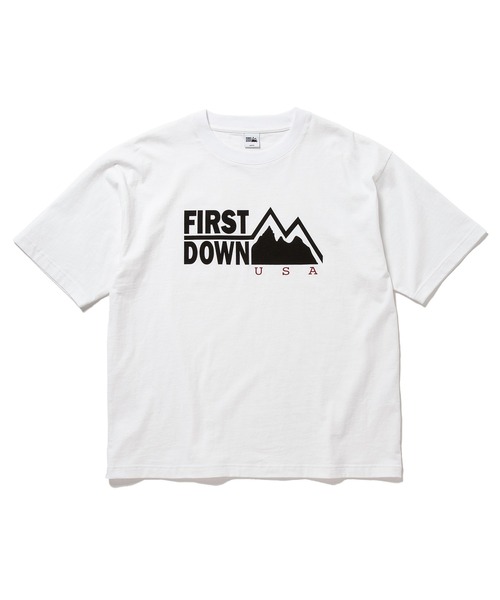 FIRST DOWN（ファーストダウン）の「FD USA ショートスリーブ TEE コットン ジャージ（Tシャツ/カットソー・メンズ・ホワイト/ブラック/ネイビー/レッド/ライトカーキ・S/M/L/XL）」の6枚目の写真