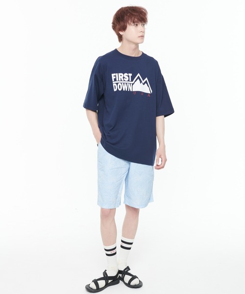 FIRST DOWN（ファーストダウン）の「FD USA ショートスリーブ TEE コットン ジャージ（Tシャツ/カットソー・メンズ・ホワイト/ブラック/ネイビー/レッド/ライトカーキ・S/M/L/XL）」の17枚目の写真