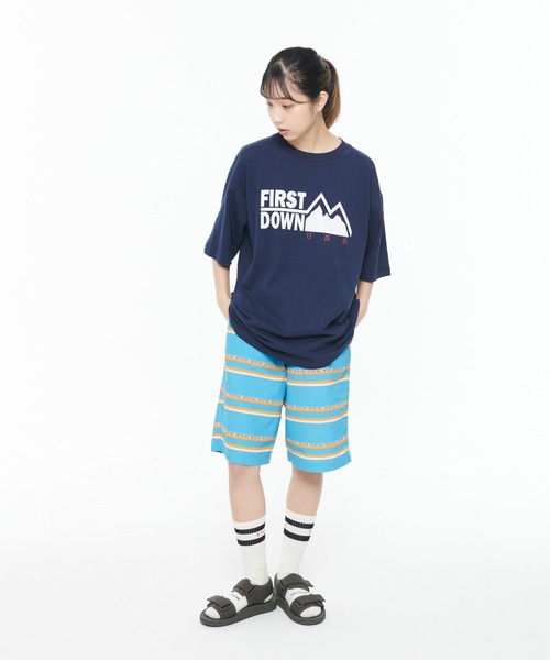 FIRST DOWN（ファーストダウン）の「FD USA ショートスリーブ TEE コットン ジャージ（Tシャツ/カットソー・メンズ・ホワイト/ブラック/ネイビー/レッド/ライトカーキ・S/M/L/XL）」の21枚目の写真
