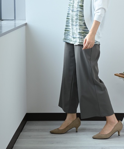 INTERPLANET(インタープラネット)の「コンパクトクールワイドパンツ(その他パンツ・レディース・ブラック/オフホワイト/カーキ・FREE)」の10枚目の写真