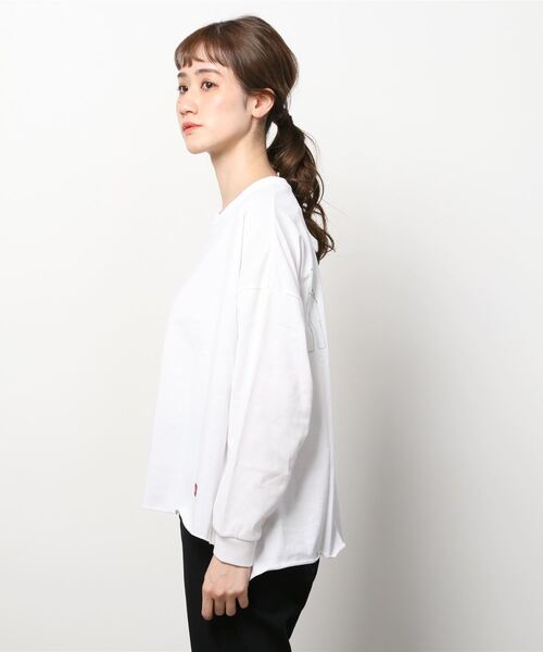 Dickies（ディッキーズ）の「Dickies ディッキーズ バックプリントワイドロングスリーブTシャツ（Tシャツ/カットソー・レディース・ホワイト/イエロー/ブルー・フリー）」の6枚目の写真