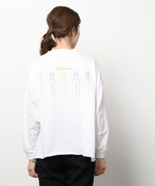 Dickies（ディッキーズ）の「Dickies ディッキーズ バックプリントワイドロングスリーブTシャツ（Tシャツ/カットソー・レディース・ホワイト/イエロー/ブルー・フリー）」の7枚目の写真