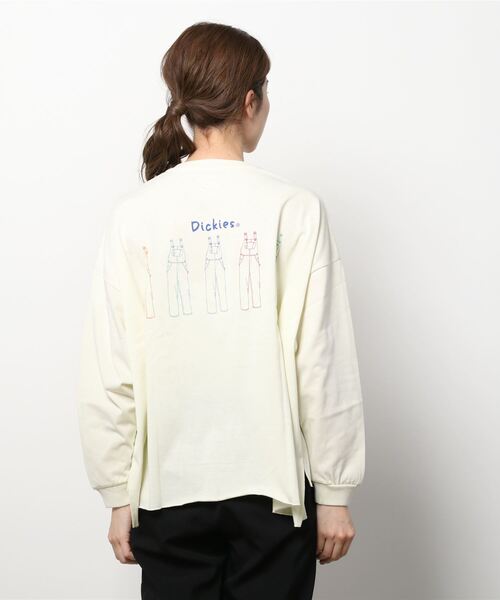 Dickies（ディッキーズ）の「Dickies ディッキーズ バックプリントワイドロングスリーブTシャツ（Tシャツ/カットソー・レディース・ホワイト/イエロー/ブルー・フリー）」の4枚目の写真