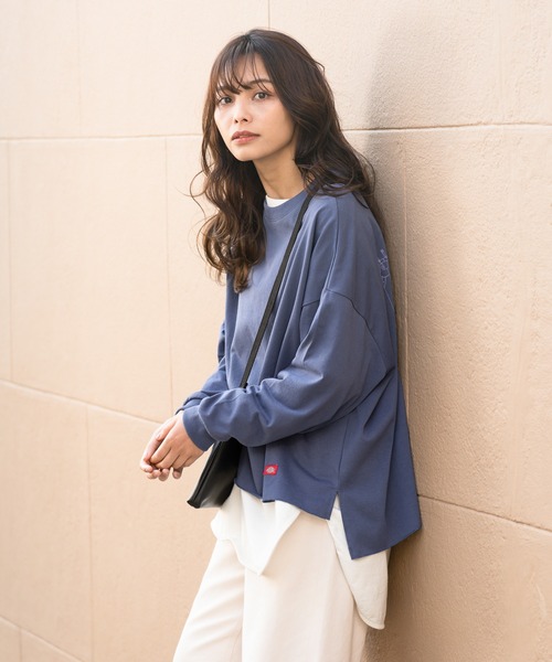 Dickies（ディッキーズ）の「Dickies ディッキーズ バックプリントワイドロングスリーブTシャツ（Tシャツ/カットソー・レディース・ホワイト/イエロー/ブルー・フリー）」の18枚目の写真