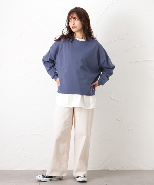 Dickies（ディッキーズ）の「Dickies ディッキーズ バックプリントワイドロングスリーブTシャツ（Tシャツ/カットソー・レディース・ホワイト/イエロー/ブルー・フリー）」の19枚目の写真