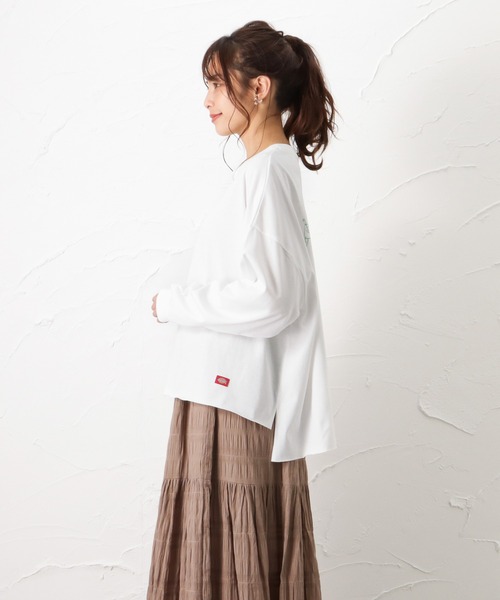 Dickies（ディッキーズ）の「Dickies ディッキーズ バックプリントワイドロングスリーブTシャツ（Tシャツ/カットソー・レディース・ホワイト/イエロー/ブルー・フリー）」の16枚目の写真