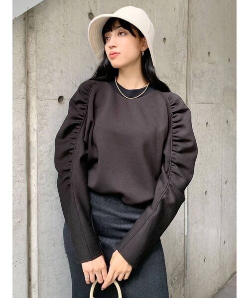 EMODA（エモダ）の「ワイドブリムバケットハット（ハット・レディース・ブラック/アイボリー・FREE）」の12枚目の写真