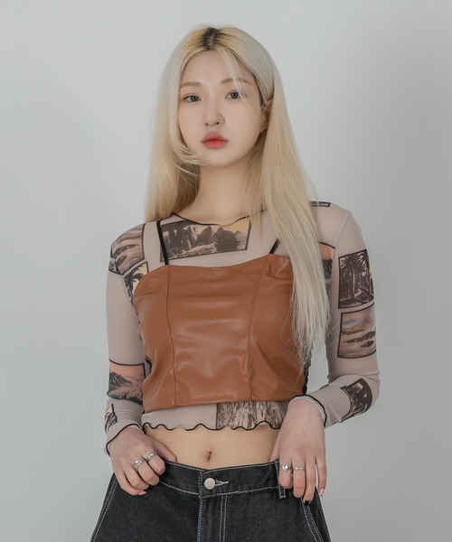 FOLLOWIN（フォロウィン）の「レースポイントキャミソール（キャミソール・レディース・アイボリー/ブラック/ブラウン・FREE）」の20枚目の写真