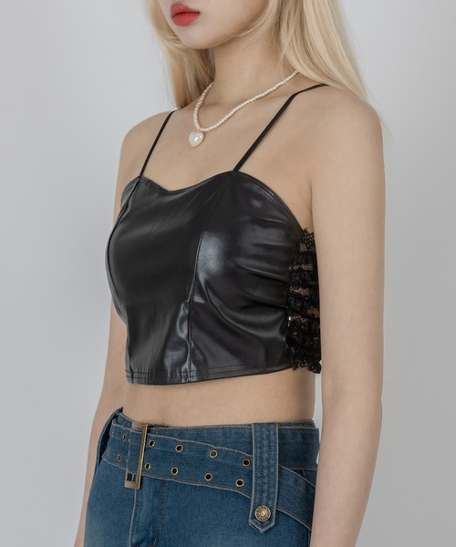 FOLLOWIN（フォロウィン）の「レースポイントキャミソール（キャミソール・レディース・アイボリー/ブラック/ブラウン・FREE）」の17枚目の写真