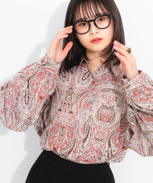 nemne store(ネンネストア)の「アソート柄シャツ(シャツ/ブラウス・レディース・ベージュ/ブルー/グリーン/イエロー/ピンク・フリー)」の5枚目の写真