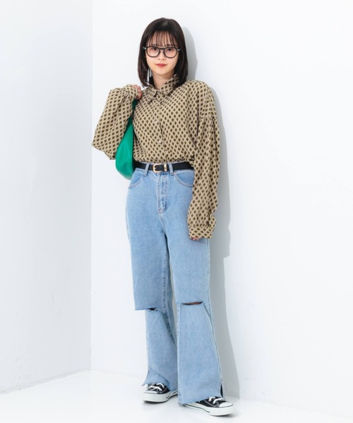 nemne store(ネンネストア)の「アソート柄シャツ(シャツ/ブラウス・レディース・ベージュ/ブルー/グリーン/イエロー/ピンク・フリー)」の22枚目の写真