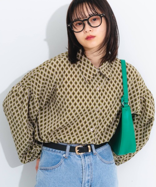 nemne store(ネンネストア)の「アソート柄シャツ(シャツ/ブラウス・レディース・ベージュ/ブルー/グリーン/イエロー/ピンク・フリー)」の16枚目の写真