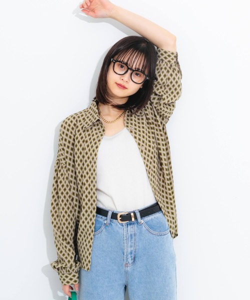 nemne store(ネンネストア)の「アソート柄シャツ(シャツ/ブラウス・レディース・ベージュ/ブルー/グリーン/イエロー/ピンク・フリー)」の14枚目の写真