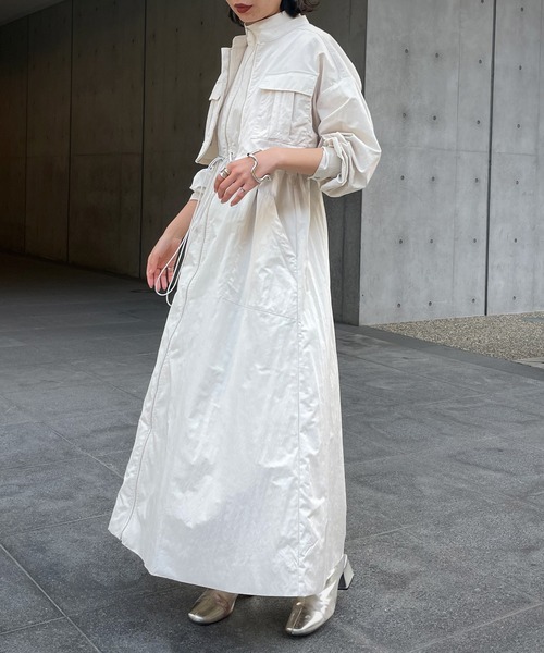 &g'aime(アンジェム)の「【&g'aime】3wayモッズコート(モッズコート・レディース・オフホワイト/ライトグリーン/チャコール・FREE)」の7枚目の写真