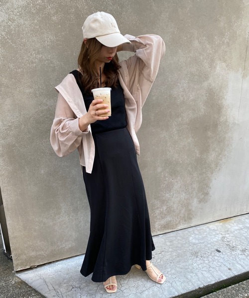 INGNI（イング）の「シアーBIG／シャツ（シャツ/ブラウス・レディース・ピンク/ブルー/アイボリー/ミント/グレー系その他/オレンジ/ピンク系/イエロー/ブルー系3/グリーン/ライトグリーン系/ブラック/パープル・M）」の15枚目の写真