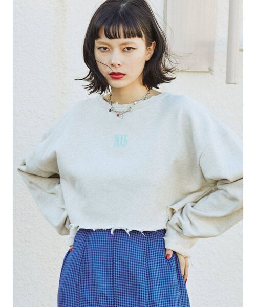 jouetie（ジュエティ）の「クロップドダメージプルオーバー（Tシャツ/カットソー・レディース・オフホワイト/グレー/ブラック/グリーン・MEDIUM）」の3枚目の写真