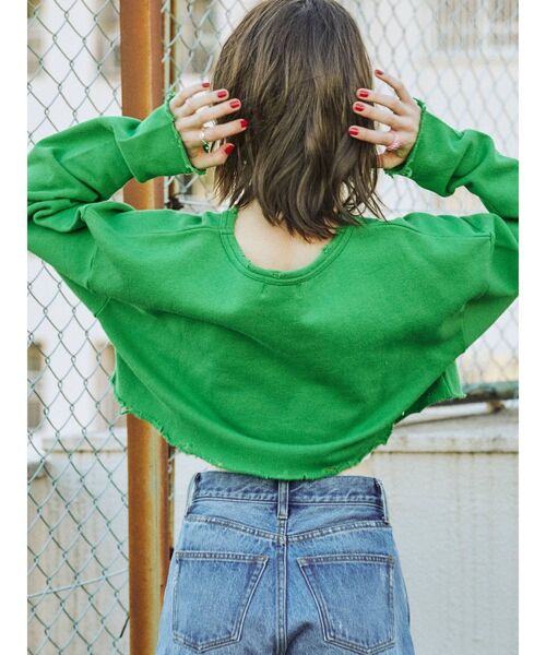 jouetie（ジュエティ）の「クロップドダメージプルオーバー（Tシャツ/カットソー・レディース・オフホワイト/グレー/ブラック/グリーン・MEDIUM）」の14枚目の写真