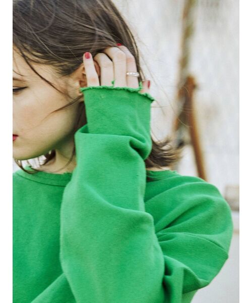 jouetie（ジュエティ）の「クロップドダメージプルオーバー（Tシャツ/カットソー・レディース・オフホワイト/グレー/ブラック/グリーン・MEDIUM）」の11枚目の写真