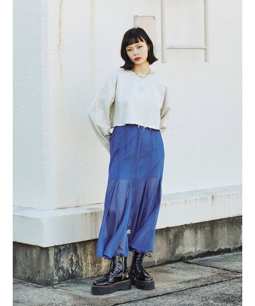 jouetie（ジュエティ）の「クロップドダメージプルオーバー（Tシャツ/カットソー・レディース・オフホワイト/グレー/ブラック/グリーン・MEDIUM）」の22枚目の写真