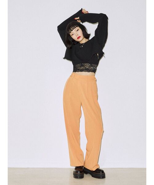 jouetie（ジュエティ）の「クロップドダメージプルオーバー（Tシャツ/カットソー・レディース・オフホワイト/グレー/ブラック/グリーン・MEDIUM）」の7枚目の写真