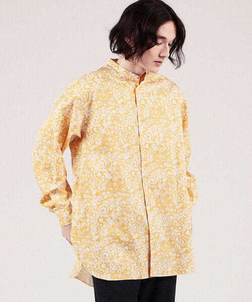 SOULEIADO（ソレイアード）の「コットンプリント バンドカラーシャツ（シャツ/ブラウス・メンズ・ブラック系その他/ベージュ系その他/イエロー系その他2・FREE）」の19枚目の写真