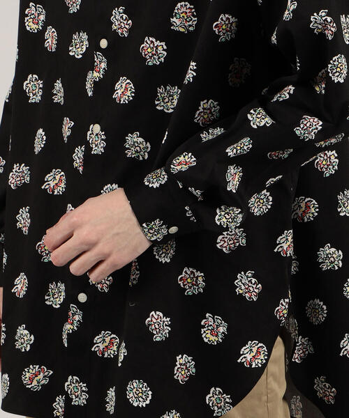 SOULEIADO（ソレイアード）の「コットンプリント バンドカラーシャツ（シャツ/ブラウス・メンズ・ブラック系その他/ベージュ系その他/イエロー系その他2・FREE）」の7枚目の写真