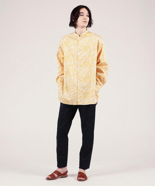 SOULEIADO（ソレイアード）の「コットンプリント バンドカラーシャツ（シャツ/ブラウス・メンズ・ブラック系その他/ベージュ系その他/イエロー系その他2・FREE）」の14枚目の写真