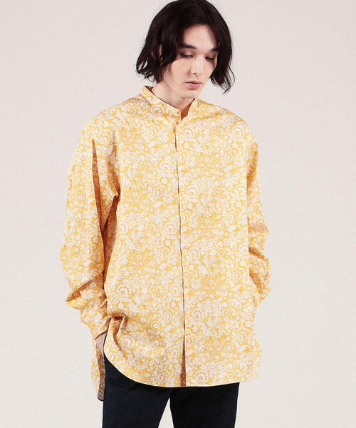 SOULEIADO（ソレイアード）の「コットンプリント バンドカラーシャツ（シャツ/ブラウス・メンズ・ブラック系その他/ベージュ系その他/イエロー系その他2・FREE）」の15枚目の写真