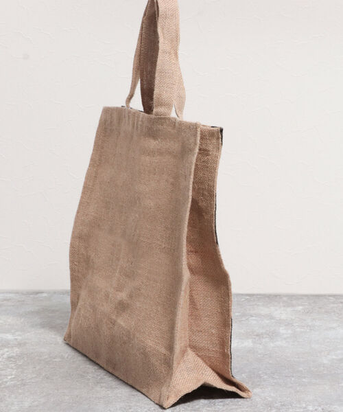 MAISON BENGAL（マイソンベンガル）の「【MAISON BENGAL/ メゾンベンガル】別注ジュートプリントトートM（トートバッグ・レディース・レオパード/ゼブラ・FREE）」の6枚目の写真