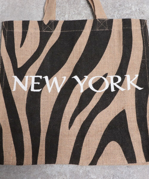 MAISON BENGAL（マイソンベンガル）の「【MAISON BENGAL/ メゾンベンガル】別注ジュートプリントトートM（トートバッグ・レディース・レオパード/ゼブラ・FREE）」の12枚目の写真