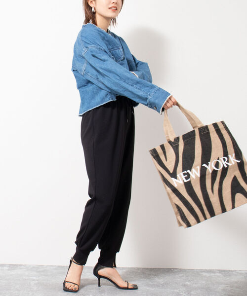 MAISON BENGAL（マイソンベンガル）の「【MAISON BENGAL/ メゾンベンガル】別注ジュートプリントトートM（トートバッグ・レディース・レオパード/ゼブラ・FREE）」の13枚目の写真