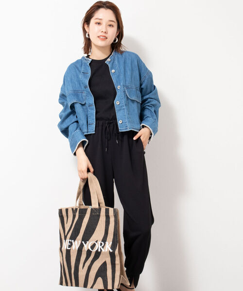 MAISON BENGAL（マイソンベンガル）の「【MAISON BENGAL/ メゾンベンガル】別注ジュートプリントトートM（トートバッグ・レディース・レオパード/ゼブラ・FREE）」の14枚目の写真