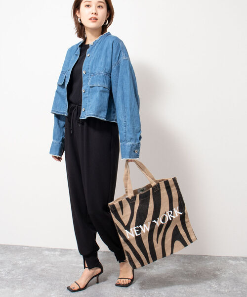 MAISON BENGAL（マイソンベンガル）の「【MAISON BENGAL/ メゾンベンガル】別注ジュートプリントトートM（トートバッグ・レディース・レオパード/ゼブラ・FREE）」の15枚目の写真