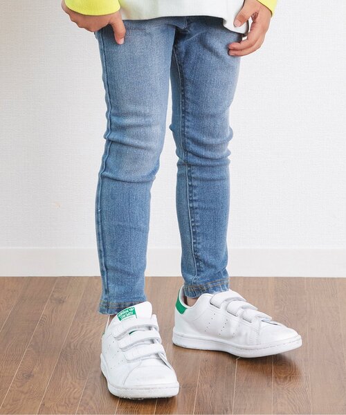 BREEZE（ブリーズ）の「もっとスキニーデニムパンツ_ストレッチ 10分丈（デニムパンツ・キッズ・ブルー/サックスブルー・150/140/120/130/110/90/100）」の2枚目の写真