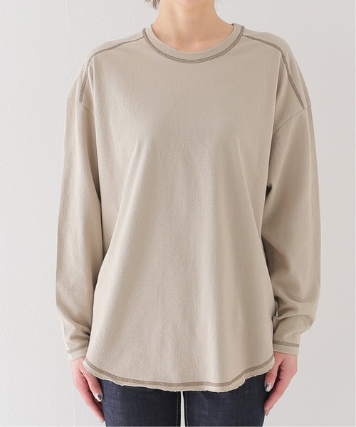 JOURNAL STANDARD relume(ジャーナルスタンダード レリューム)の「ナシジジャージーステッチロングスリーブTEE(Tシャツ/カットソー・レディース・ホワイト/チャコールグレー/ベージュ・FREE)」の8枚目の写真