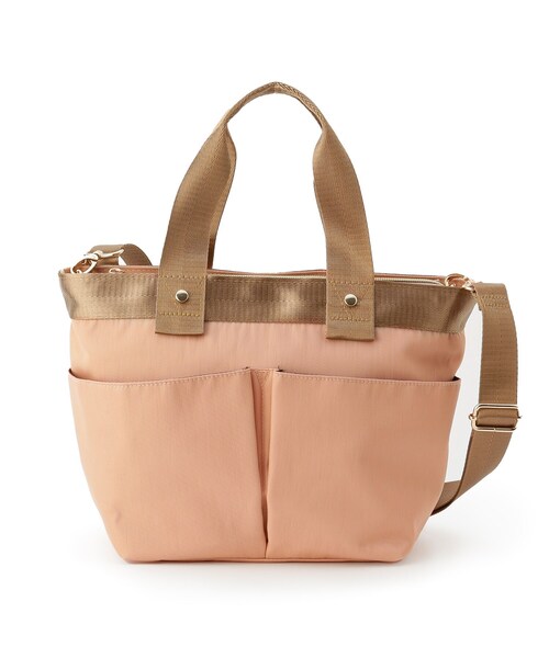 DRESKIP（ドレスキップ）の「◆【撥水/大きめ収納ポケット4つ】2WAYショルダー付きトート（トートバッグ・レディース・ブラック/ベージュ/パープル系4/ピンク系・00）」の5枚目の写真