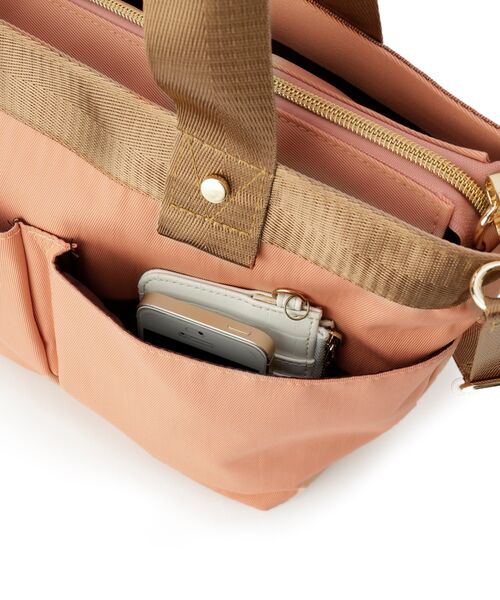 DRESKIP（ドレスキップ）の「◆【撥水/大きめ収納ポケット4つ】2WAYショルダー付きトート（トートバッグ・レディース・ブラック/ベージュ/パープル系4/ピンク系・00）」の8枚目の写真