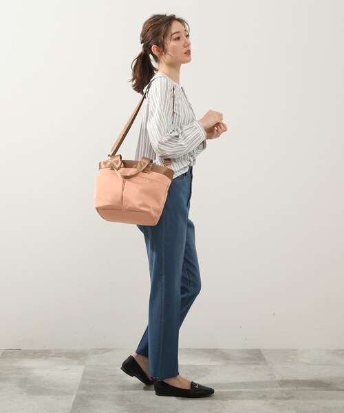 DRESKIP（ドレスキップ）の「◆【撥水/大きめ収納ポケット4つ】2WAYショルダー付きトート（トートバッグ・レディース・ブラック/ベージュ/パープル系4/ピンク系・00）」の13枚目の写真