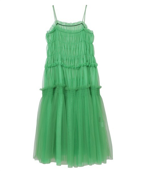 Candy Stripper(キャンディストリッパー)の「VOLUME TULLE ドレス(シャツワンピース・レディース・グリーン/オフホワイト/ブラック・2)」の18枚目の写真