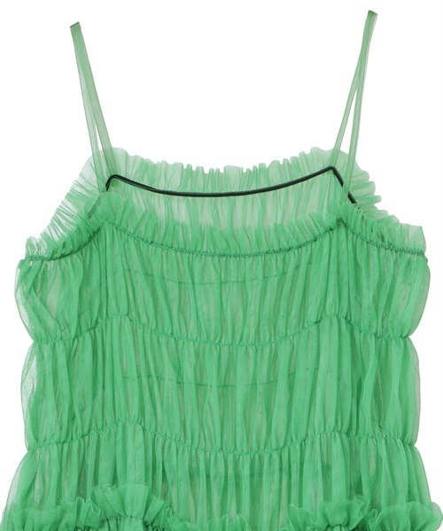 Candy Stripper(キャンディストリッパー)の「VOLUME TULLE ドレス(シャツワンピース・レディース・グリーン/オフホワイト/ブラック・2)」の19枚目の写真