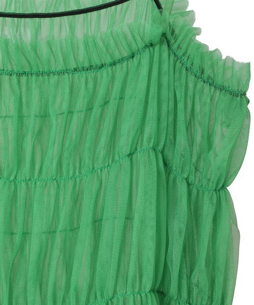 Candy Stripper(キャンディストリッパー)の「VOLUME TULLE ドレス(シャツワンピース・レディース・グリーン/オフホワイト/ブラック・2)」の20枚目の写真